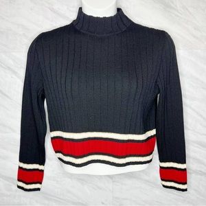 St. John Sport Mock Neck Knitted Top Medium